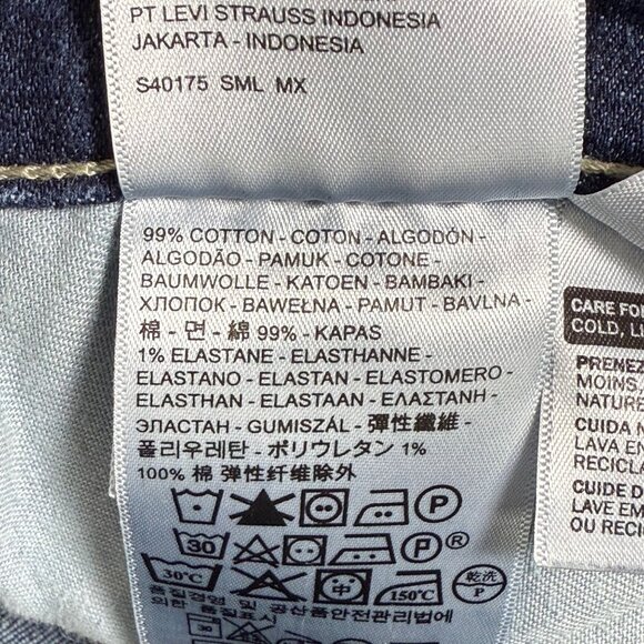 Levis 518 Jeans Womens JRs Sz 9 29x32 Superlow Bootcut Dark Wash Stretch Denim - Picture 10 of 10